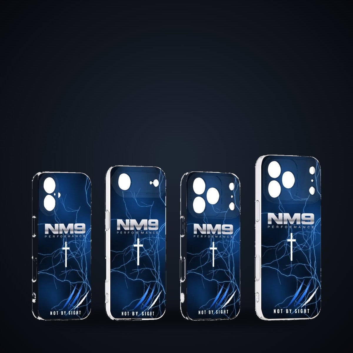 NM9 Phone Case | Blue Storm | iPhone 17 Series on black