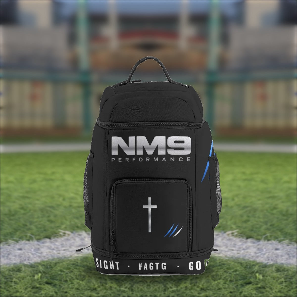NM9 Athletic Backpack | Black on the field