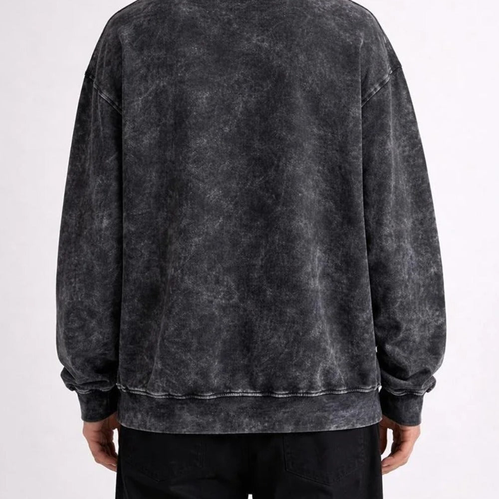 Not By Sight Crewneck | Script + 3 Crosses | Black